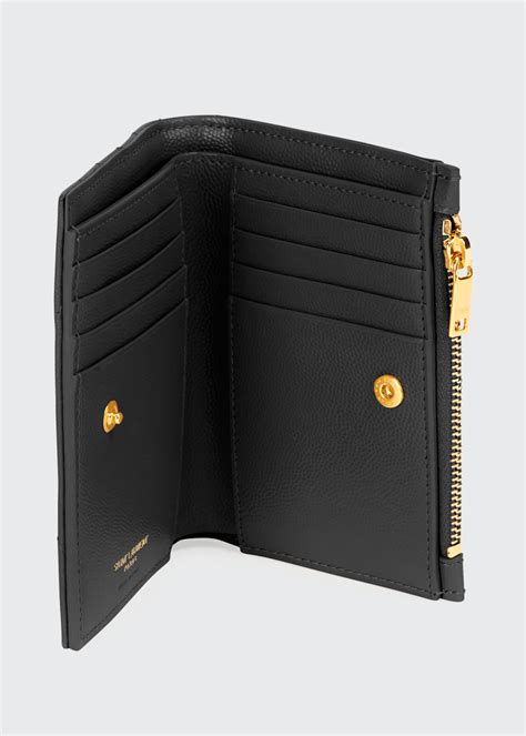 ysl monogram slim leather wallet|YSL wallet price.